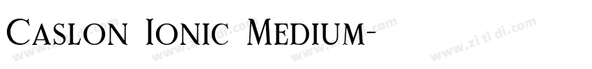 Caslon Ionic Medium字体转换